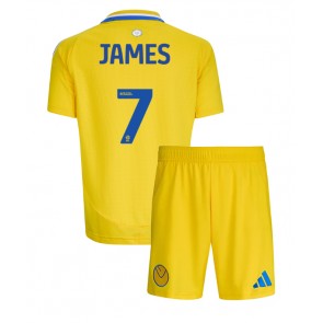 Leeds United Daniel James #7 Dětské Venkovní dres komplet 2024-25 Krátký Rukáv (+ trenýrky)